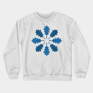 Radial Oak Leaves (Blue) Crewneck Sweatshirt